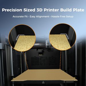 Creality K2ดั้งเดิม293x270มม. แผ่นเหล็กติดเตียงแม่เหล็กเคลือบพีไอสีทองสองด้าน3D อุปกรณ์เสริมเครื่องพิมพ์ - Product Image 6