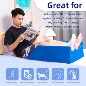 Almohada de espuma para elevación y soporte de piernas, rodillas y tobillos, para alivio <span class=keywords><strong>del</strong></span> <span class=keywords><strong>dolor</strong></span> de ciática, espalda, rodilla, cadera y tobillos, para después de cirugía, lesiones y descanso - Product Image 2