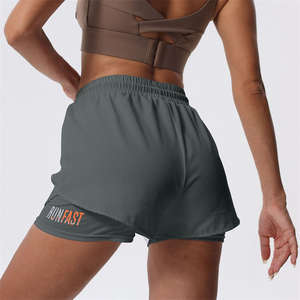 Hot Selling Women's Sports Fitness Yoga Shorts Quick-Drying Double-Layer <b>Leggings</b> Breathable Anti-Exposure Workout Shorts - Product Image 6