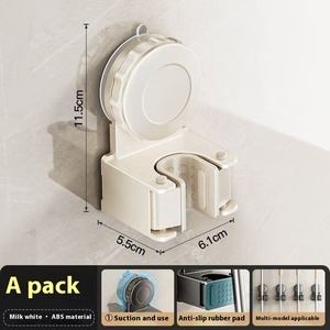 Cốc hút lau tường treo Clip nhà vệ sinh phòng tắm chổi móc với cố định lưu trữ giá áo quần áo móc cho văn phòng nhà bếp Vòi hoa sen - Product Image 6