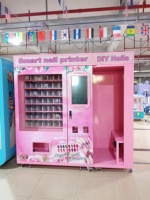 Équipement intelligent d'impression d'ongles pour salon de beauté, en acier inoxydable, écran tactile, options de paiement multiples, distributeur automatique avec SDK