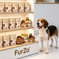 Aliment humide pour chien en conserve 400g, viande de bœuf et légumes mélangés, OEM ODM en gros, logo personnalisé, aliment essentiel pour animaux de compagnie, friandises pour chiens