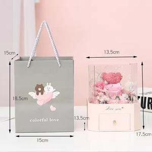 Venta al por Mayor de <span class=keywords><strong>Rosas</strong></span> Preservadas Estilo 2026, Adorno de Oso de Peluche, Regalo de San Valentín, Regalo de <span class=keywords><strong>Cumpleaños</strong></span>, Rosa Eterna en Caja de Regalo - Product Image 5