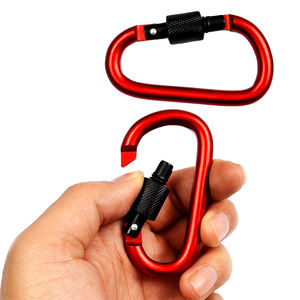 Sécurité Camping Randonnée Escalade Acier Verrouillage Câble Boucle Mousqueton pour Corde <span class=keywords><strong>Bouteille</strong></span> - Product Image 1