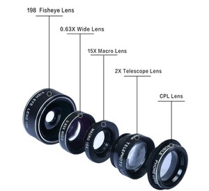 เลนส์มาโคร CPL Fisheye มุมกว้าง,สำหรับโทรศัพท์มือถือกล้องโทรทรรศน์5 In 1ออกแบบใหม่ได้ตามต้องการปี<span class=keywords><strong>2022</strong></span> - Product Image 1