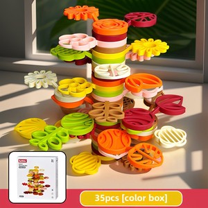 Lumières éducation précoce pensée formation équilibre blocs de construction <span class=keywords><strong>en</strong></span> plastique bricolage empilage <span class=keywords><strong>musique</strong></span> arbres enfants Puzzle jouets - Product Image 5