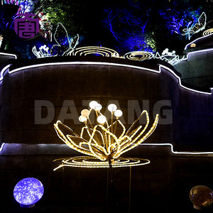 Grandes lumières décoratives à motif de fleurs 3D LED, couleur personnalisée, pour intérieur et extérieur, indice de protection IP65, pour la décoration de Noël, des fêtes et des festivals - Product Image 5