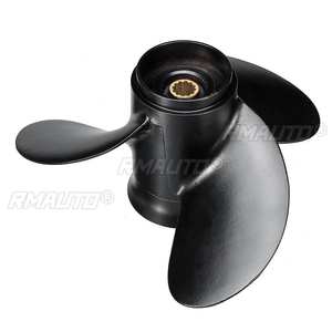 Hélice fueraborda 3B2W64517-1 8.5X9 para embarcaciones Tohatsu Nissan-Mercury 8-9.8HP, aleación de aluminio, 3 palas, negra, 12 estrías - Product Image 5