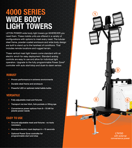 Leton điện tháp ánh sáng chính thức 9M Trailer loại tay hoạt động thủy lực mast Telescopic Máy phát điện di động tháp ánh sáng máy phát điện - Product Image 4