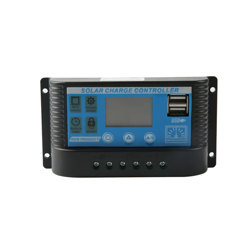 PWM solar controller 10A 20A 30A 40a 50a 60a 12V 24V 48V solar battery controller power with LCD display