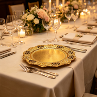 Assiette décorative en plastique ajourée, plateau de service pour mariage, hôtel, banquet, décoration de table Alibaba.co...