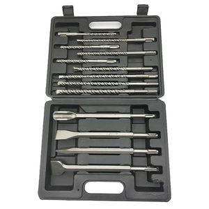 Juego de 17 brocas de acero de alta velocidad SDS Plus con punta de diamante M35 para perforación de mampostería, kit de brocas para taladro eléctrico - Product Image 1