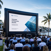 Écran de projection gonflable extérieur personnalisé, durable, imperméable et résistant aux intempéries