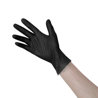 Gants en nitrile noir jetables colorés d'examen de mélange de nitrile-vinyle sans poudre à haute élasticité pour la cuisine de nettoyage à domicile