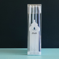 Bougies longues en cire de paraffine de haute qualité, lot de quatre, style européen, colorées, pour la décoration intérieure, vente en gros