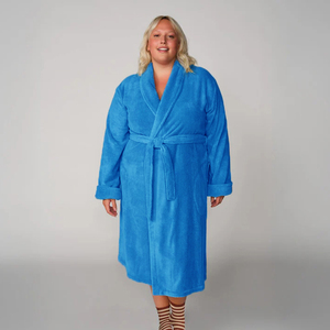 Albornoz Extra Grande <span class=keywords><strong>de</strong></span> Felpa <span class=keywords><strong>de</strong></span> Algodón para Mujer, Fabricado Directamente en Fábrica, con Logotipo Personalizado - Product Image 3