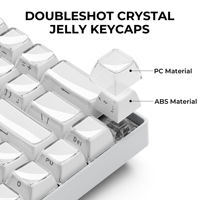 XVX Keycaps Arabes Jelly avec Impression Latérale Profil OEM pour Claviers Gaming (113 touches) PBT Mécanique Personnalisé Anglais