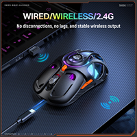 Souris de jeu en gros ONIKUMA DM02, légère et perforée, sans fil 2.4G, tri-mode, 12800 DPI, RGB, ergonomique