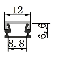 Profilé en aluminium extrudé LED argenté 8,8*6,6 mm 6063-T5, éclairage d'escalier LED, profilé en aluminium pour cinéma, service de découpe, usine directe
