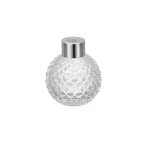 Diffuseur d'arômes créatif en forme d'ormeau, en verre transparent blanc cristallin sphérique, ornement de maison, diffuseur à bâtonnets sans flamme
