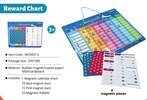 Tableau de récompenses <span class=keywords><strong>pour</strong></span> <span class=keywords><strong>les</strong></span> puzzles magnétiques éducatifs <span class=keywords><strong>pour</strong></span> enfants avec calendrier et puzzle en carton, adapté à un usage familial - Product Image 6