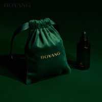 Sac de rangement pour bijoux en velours avec cordon de serrage, logo personnalisé Boyang, luxe, recyclable