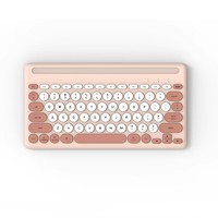Papan ketik Mini portabel 78 tombol, Teclado komputer PC Laptop nirkabel warna-warni lucu 2.4G BT ganda untuk Tablet