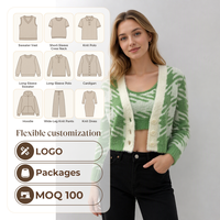 Ensemble de deux pièces en tricot de laine d'hiver pour femmes Style ÉLÉGANTE Haut long et longueur genou