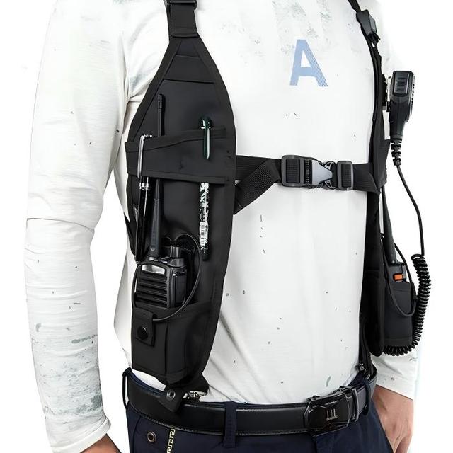 Factory Universal Double Radio Shoulder Harness Holster Chest Rig Tactical Vest Bag with High Visibility