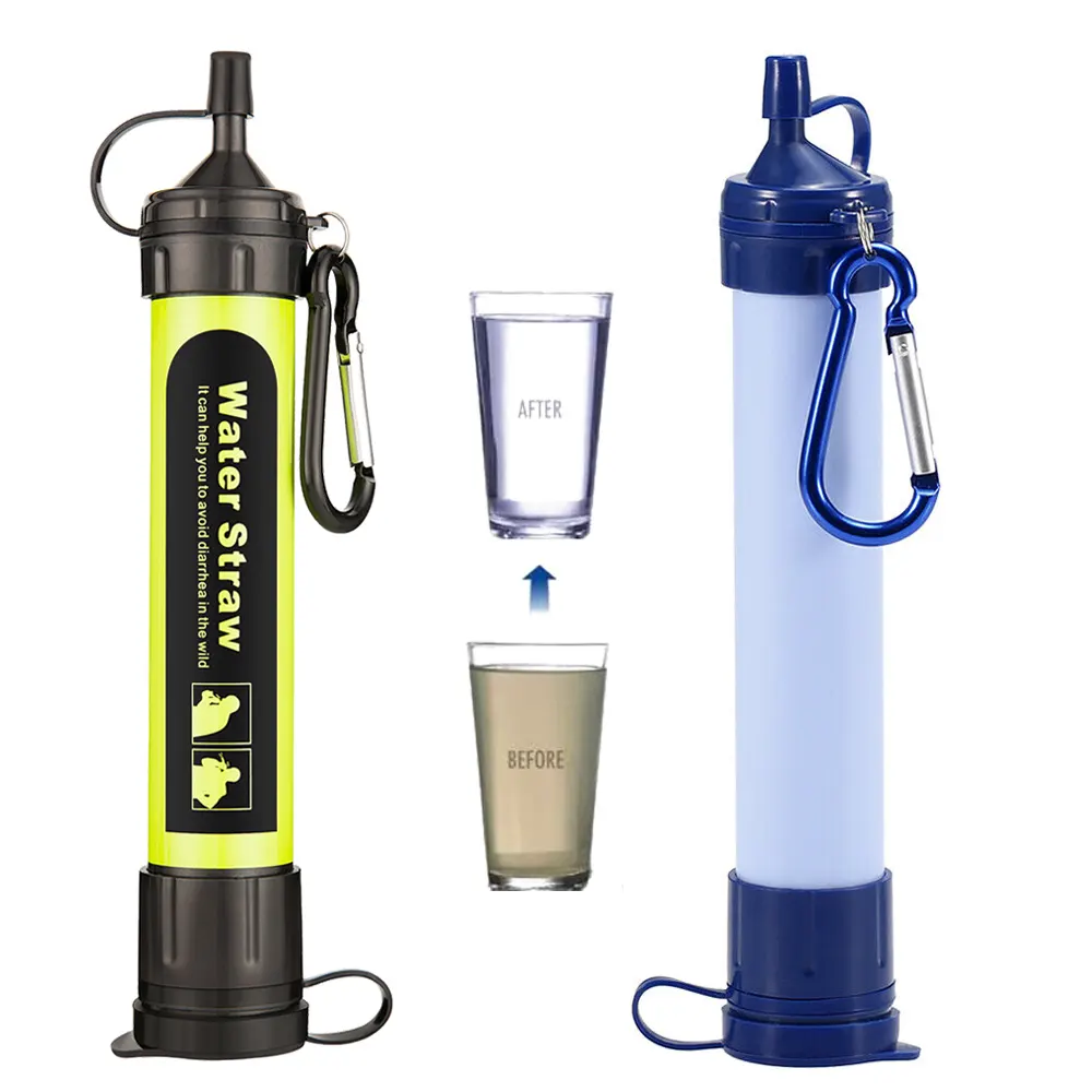 EPA passed Outdoor Camping Hiking Water Filter Personal Water Filtration Straw Emergency Survival Emergency Equipment