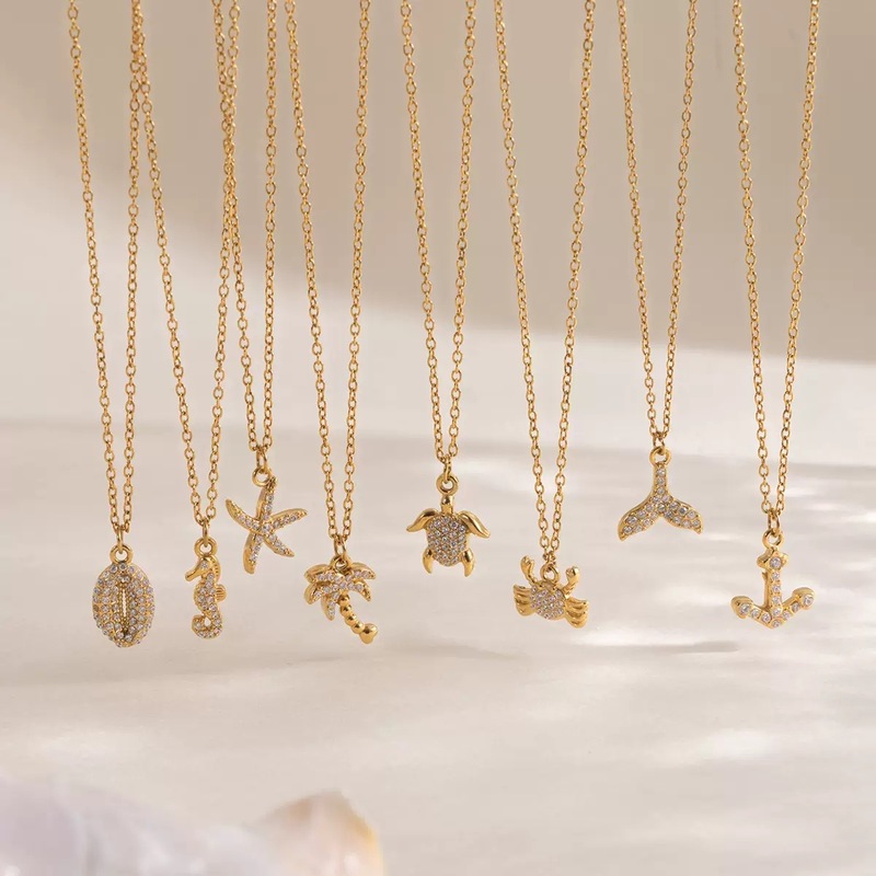 18K Gold Plated Zircon Necklace with