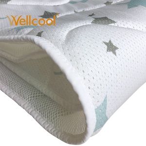 Chine fabrication 100% polyester 3d entretoise air maille tissu personnalisé lavable doux <span class=keywords><strong>berceau</strong></span> matelas protecteur tapis rampant pour bébé - Product Image 3