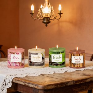 Scented Pillar <strong>Candle</strong> Handmade for Home <strong>Decoration</strong> Holiday/Wedding Use Indoor - Product Image 1