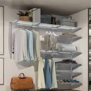 Système <span class=keywords><strong>de</strong></span> <span class=keywords><strong>rangement</strong></span> <span class=keywords><strong>mural</strong></span> en métal <span class=keywords><strong>pour</strong></span> armoire et dressing, étagères <span class=keywords><strong>de</strong></span> 0,9 à 1,8 m, <span class=keywords><strong>pour</strong></span> maison, bureau et <span class=keywords><strong>atelier</strong></span>, utilisation polyvalente - Product Image 2