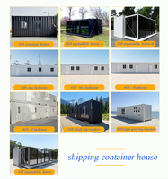 Maison préfabriquée en conteneur maritime modifié de 20 pieds ou 40 pieds avec structure en acier, cuisine, salle de bain, design moderne, bureau à domicile