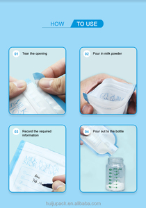 Bolsa Desechable para Almacenar Leche en Polvo |   Bolsa de Viaje Pre-Porcionada |   Libre de BPA y apto para uso alimentario, para la nutrición de bebés y adultos - Product Image 3
