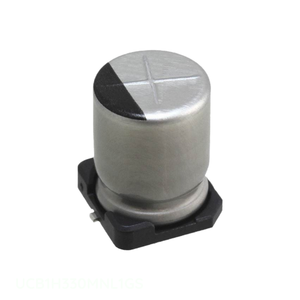 Distribuidor Autorizado UCB1H330MNL1GS Condensador SMD de Montaje en Superficie 33 uF CAP ALUM 33UF 20% 50V - Product Image 1