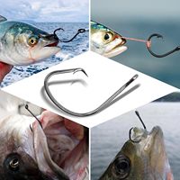 Hameçons circulaires 7381 en acier au carbone pour la pêche en mer et en eau douce, pour poisson-chat, carpe, bar rayé