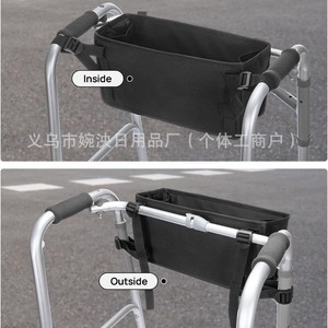Panier pliable Wan Yang noir pour déambulateur, sac de rangement pour fauteuil roulant, usage senior - Product Image 4
