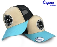 Casquette de baseball trucker pour homme, personnalisable avec logo, en maille de haute qualité, bicolore, broderie 3D, 5 panneaux, pour sports de plein air