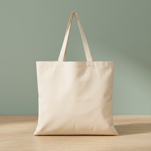 Sac fourre-tout fait main 14 x 16 pouces, lot de 5, en coton uni avec bandoulière courte de 24 pouces, blanc cassé/naturel, taille pratique pour un usage quotidien - Product Image 3