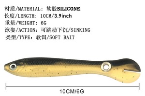 เหยื่อปลอมคุณภาพสูง ขนาด 10 ซม. น้ำหนั<span class=keywords><strong>ก</strong></span> 6 <span class=keywords><strong>ก</strong></span>รัม รูปทรงปลาหลอด แบบนิ่ม หางกระพือ มีรู สำหรับตกปลาในน้ำจืดและน้ำเค็ม เช่น ปลากะพง ปลาไพค์ ปลากะพงขาว ปลาหลอด - Product Image 6