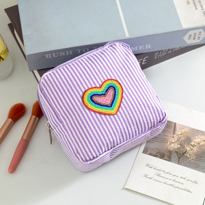 Cosmetic <strong>Bag</strong> Large Capacity Fluffy Khaki Customized <strong>Bags</strong> Elegent Premium Pets Rainbow <strong>Travel</strong> Cosmetics <strong>Organiser</strong> <strong>Bag</strong> - Product Image 3
