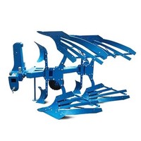 Charrue à bandes inversées, avec une largeur de travail allant de 500 à 1550 mm et une profondeur de travail de 220 à 450 mm.