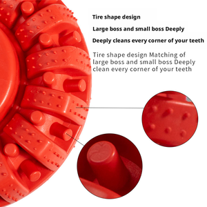 Jouet à mâcher pour <span class=keywords><strong>chien</strong></span> en caoutchouc naturel durable en forme de pneu, distributeur de friandises, nettoyeur de dents pour mâcheurs agressifs, soulagement de l'anxiété - Product Image 3