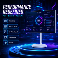 Écran LED LCD portable Full HD de 27 pouces avec interface pour les réunions Zoom, la vente en direct et les panneaux de menu numériques