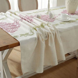 <span class=keywords><strong>Nappe</strong></span> rectangulaire de luxe en coton et lin brodé de style baroque, imperméable, pour cuisine, salle à manger et extérieur - Product Image 2