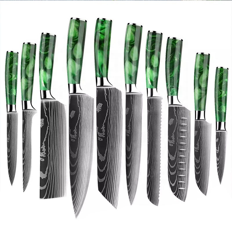 Хит продаж, профессиональные японские ножи для суши, сашими, швейцарский кухонный набор ножей из дамасской стали