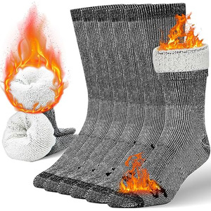 Merino Wool Caminhadas Camping Meias Térmica Quente Tripulação Inverno Bota Meia Térmica para Homens e Mulheres - Product Image 1