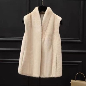 Gilet <span class=keywords><strong>di</strong></span> Lusso Invernale da Donna in Pelliccia <span class=keywords><strong>di</strong></span> <span class=keywords><strong>Visone</strong></span> Senza Maniche con Caldo Bordo Corto in Pelliccia Taglie Forti All'Ingrosso - Product Image 1